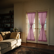Dusty Rose Linen French Door Curtains