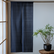 Royal Dark Blue Linen Noren Curtain