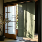 Sage Green Linen Japanese Noren Curtain