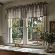 Natural Linen Kitchen Valance