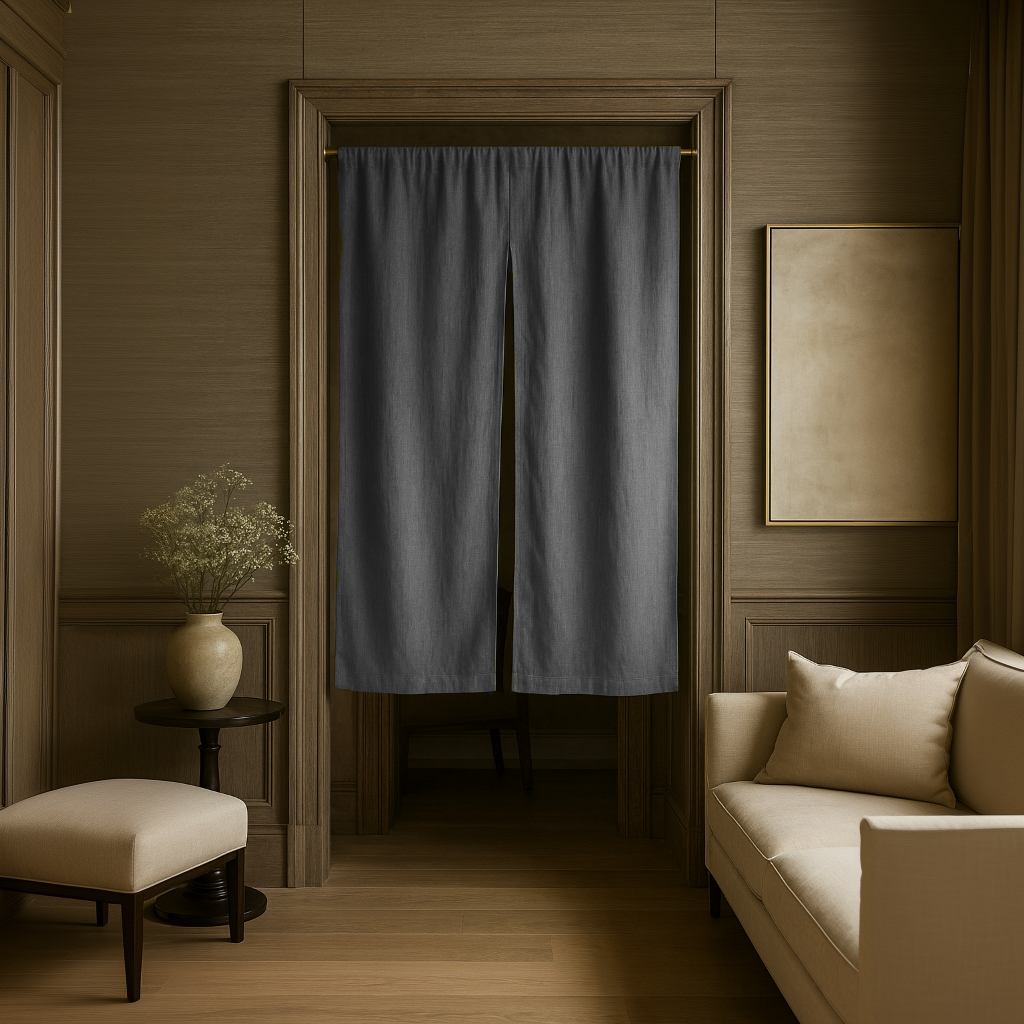 Dim Grey Linen Noren Curtain