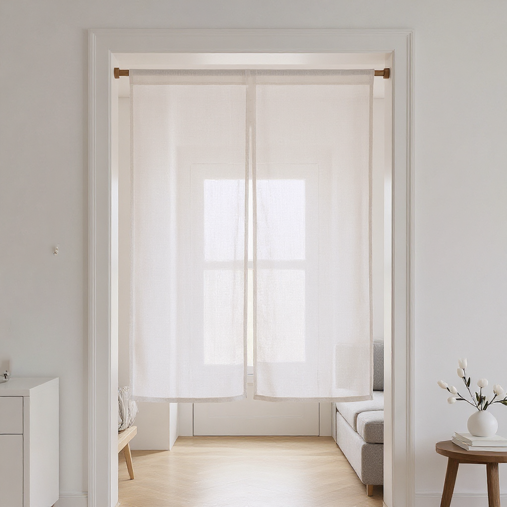 Off-White Linen Noren Curtain