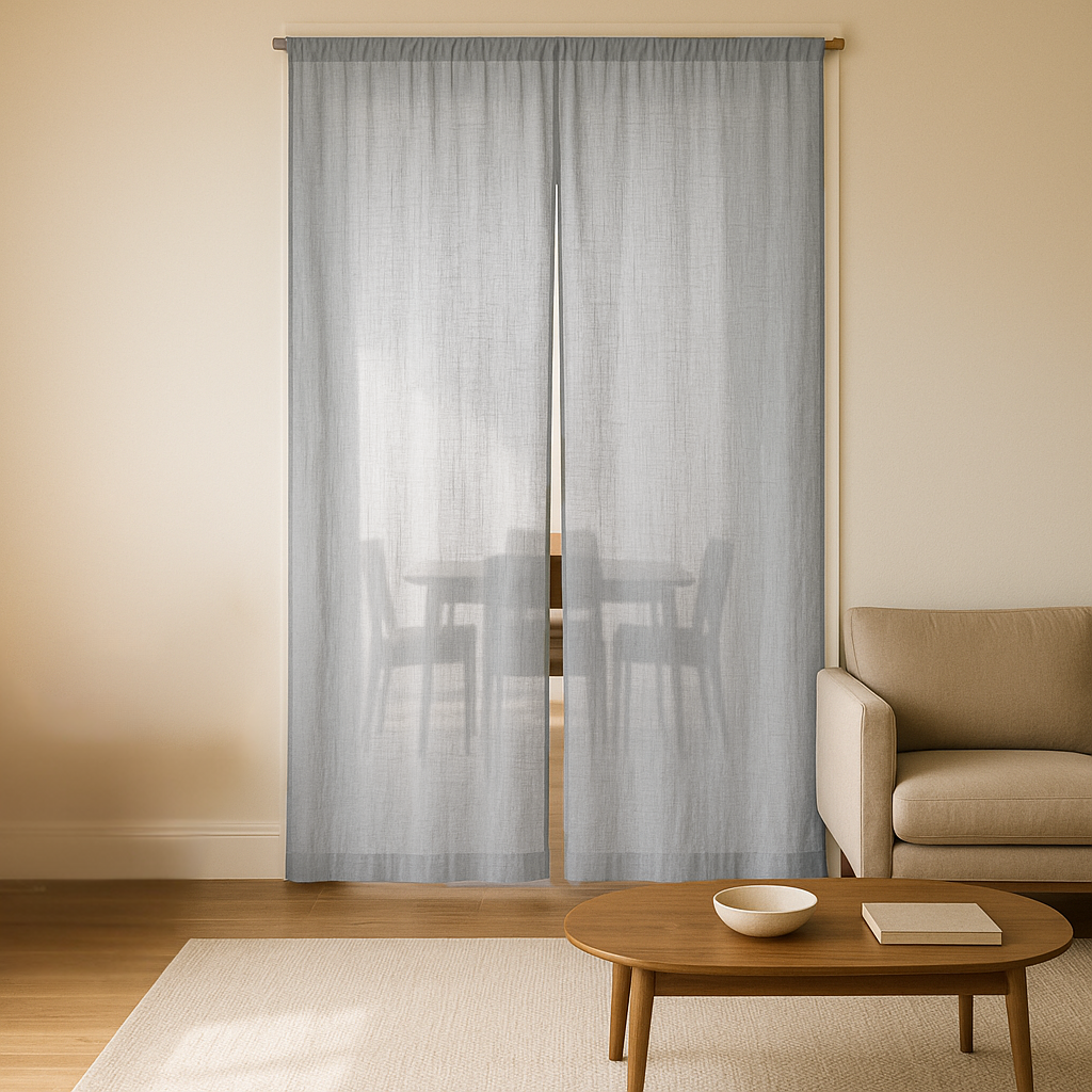Stone Grey Linen Noren Curtain