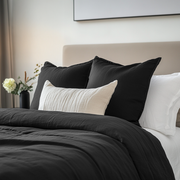 Black Linen Quilt Cover