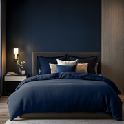 Royal Blue Linen Quilt Cover