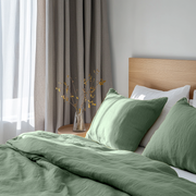 Asparagus Linen Quilt Cover