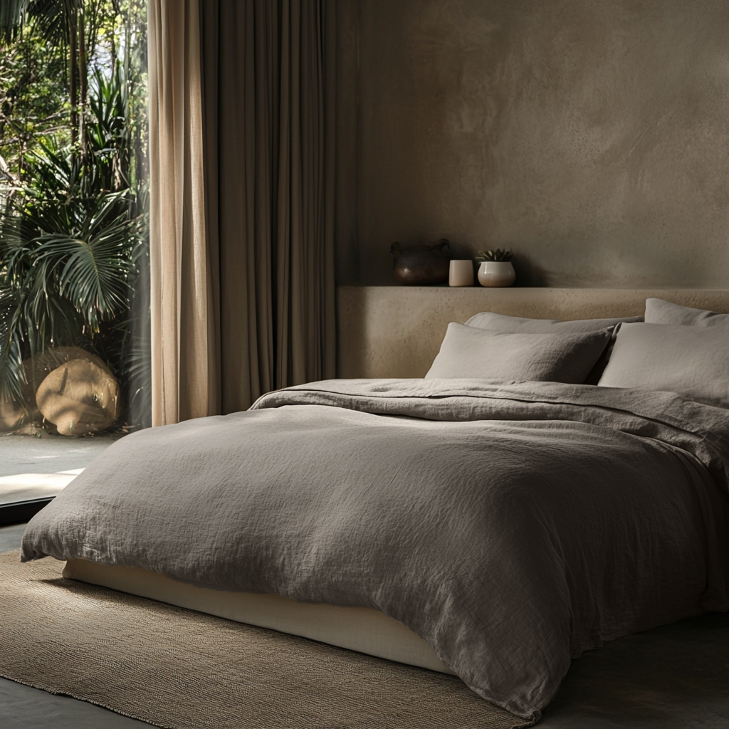 Natural Heavy Weight Linen Quilt Cover