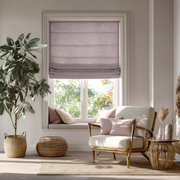 Dusty Pink Linen Roman Blinds - Cotton Lining