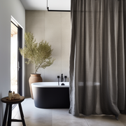 Extra Long Shower Curtain in Dim Grey Colour