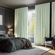 Mint Green Velvet Blackout Rod Pocket Curtain