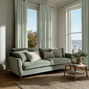 Mint Green Velvet Blackout Eyelet Curtain