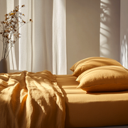 Mustard Yellow Deep Pocket Fitted Sheet Set