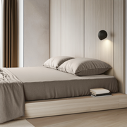 Natural Beige Washed Linen Heavyweight Extra Deep Fitted Sheet 
