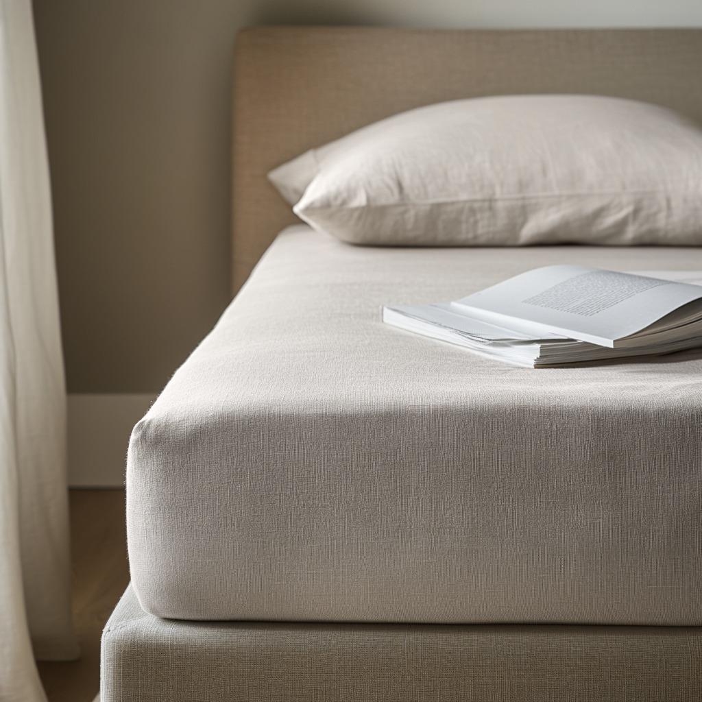 Natural Washed Linen Extra Deep Fitted Sheet 
