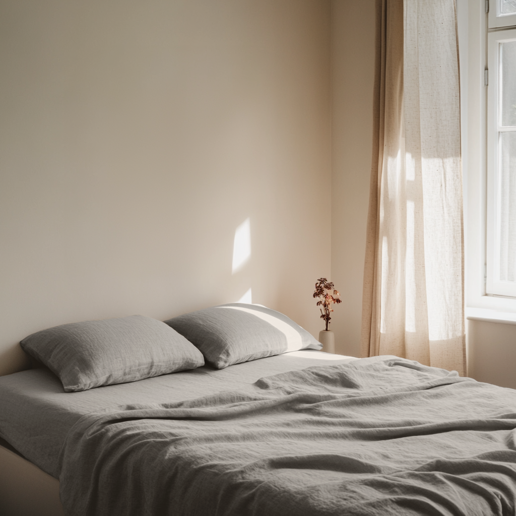 Natural Beige Washed Linen Heavyweight Extra Deep Fitted Sheet Set
