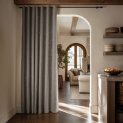 Natural Heavy Weight Linen Doorway Curtain with Eyelets