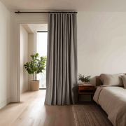 Natural Heavy Weight Linen Doorway Curtain with Multitape