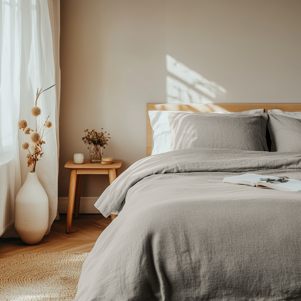 Natural Heavy Weight Linen Quilt Cover