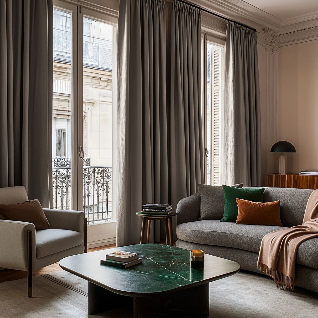 Natural Heavy Weight Linen Thermal Pencil Pleat Curtains