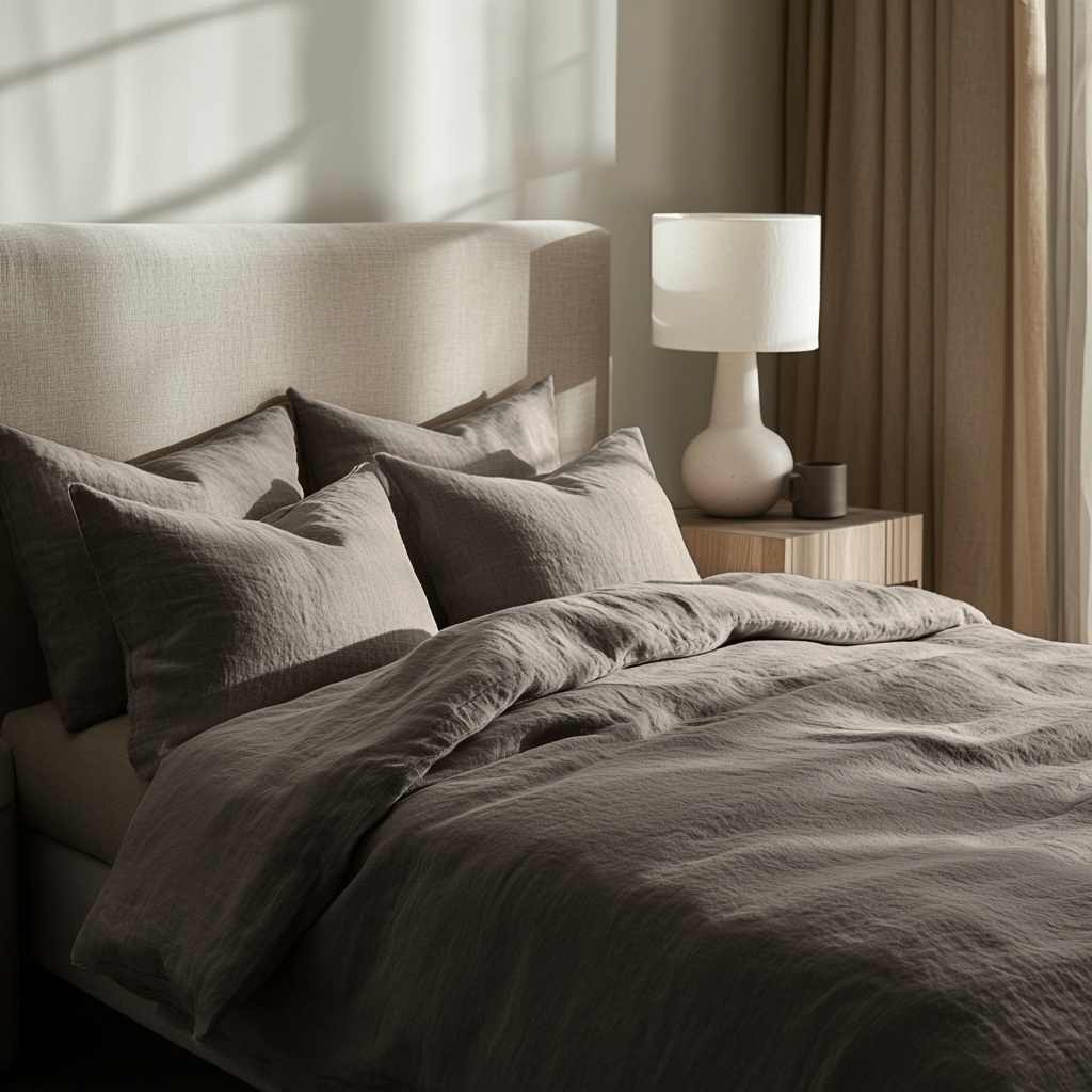 Natural Heavy Weight Linen Quilt Cover