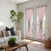 Dusty Pink Linen French Door Curtains