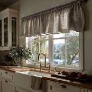 Natural Linen Kitchen Valance