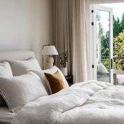 Off-White Linen Quilt Cover