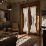 Off-White Heavy Weight Linen French Door Curtains