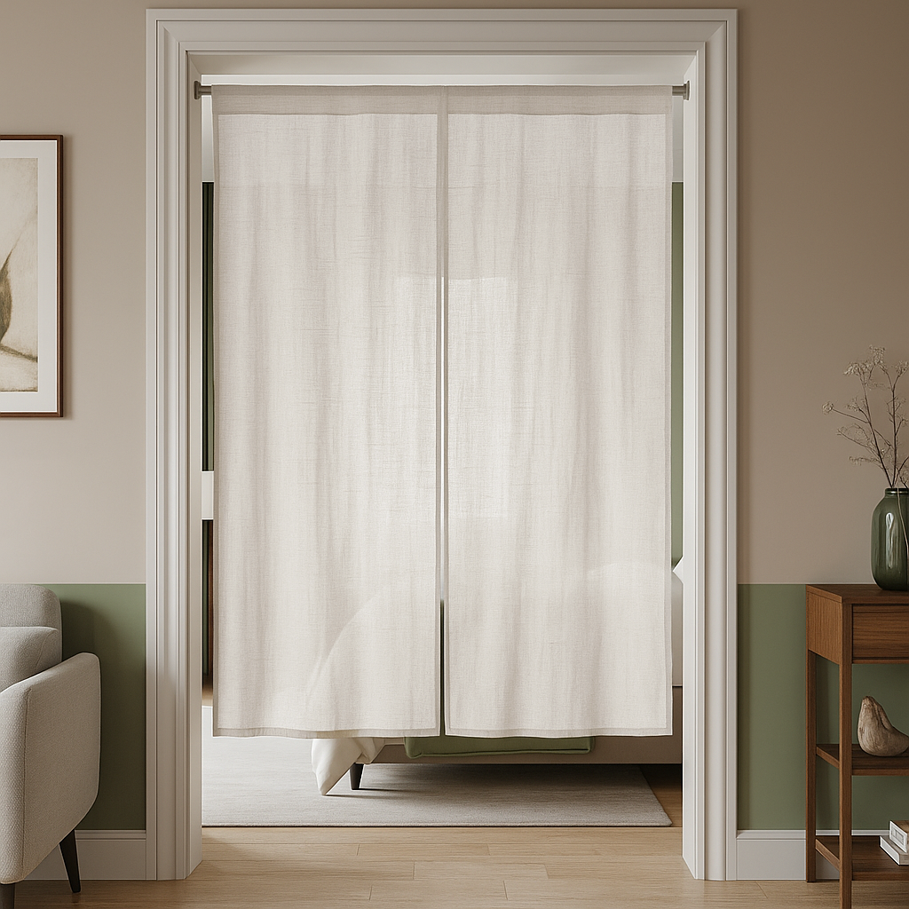 Off-White Heavy Weight Linen Noren Curtain