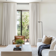 Off-White Heavy Weight Linen Thermal Curtains with Multitape
