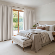 Off-White Heavy Weight Linen Thermal Pencil Pleat Curtains