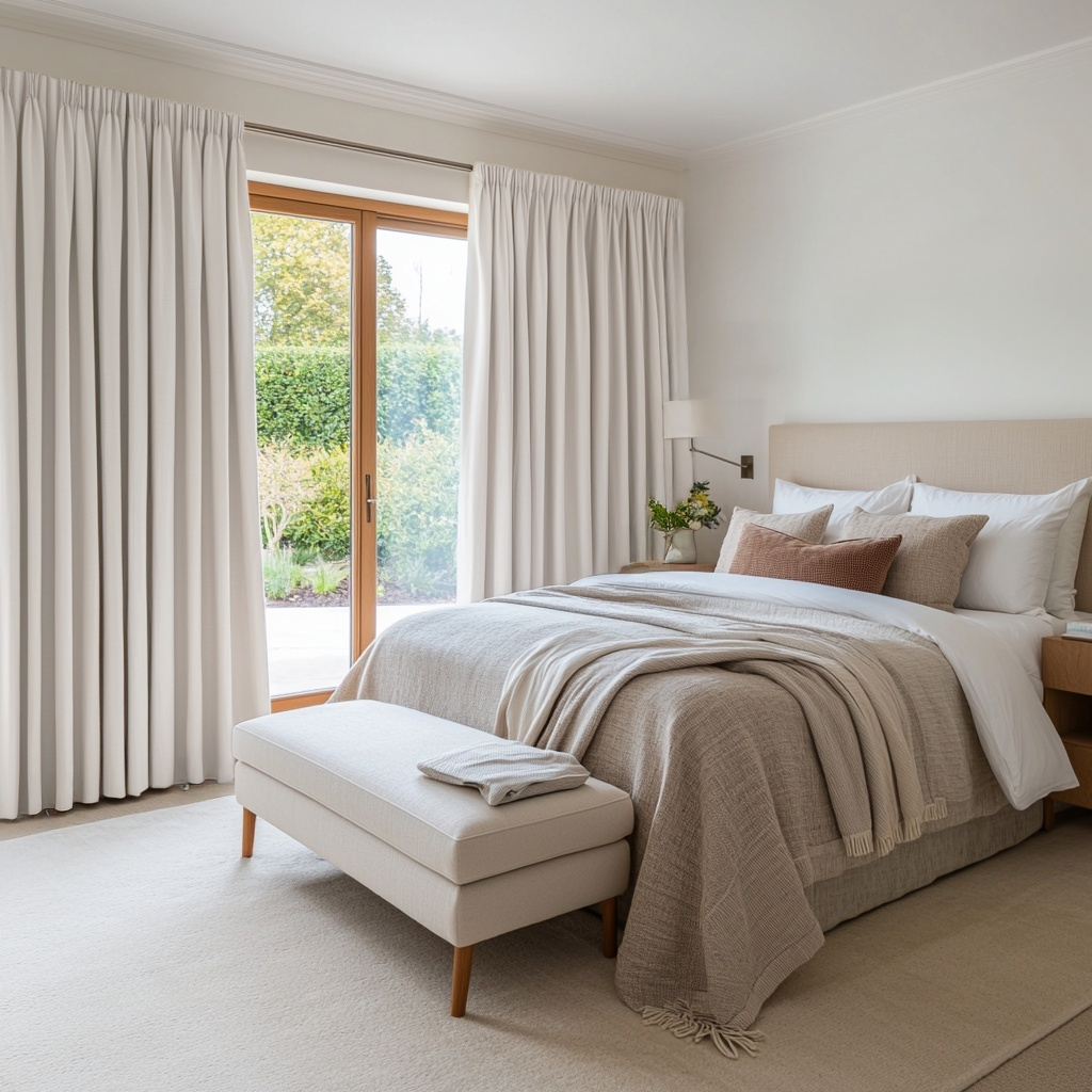 Off-White Heavy Weight Linen Thermal Pencil Pleat Curtains