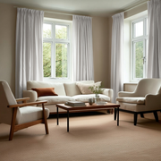 Off-White Heavy Weight Linen Thermal Pinch Pleat Curtains