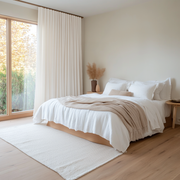 Off-White Ivory Bedroom Curtains