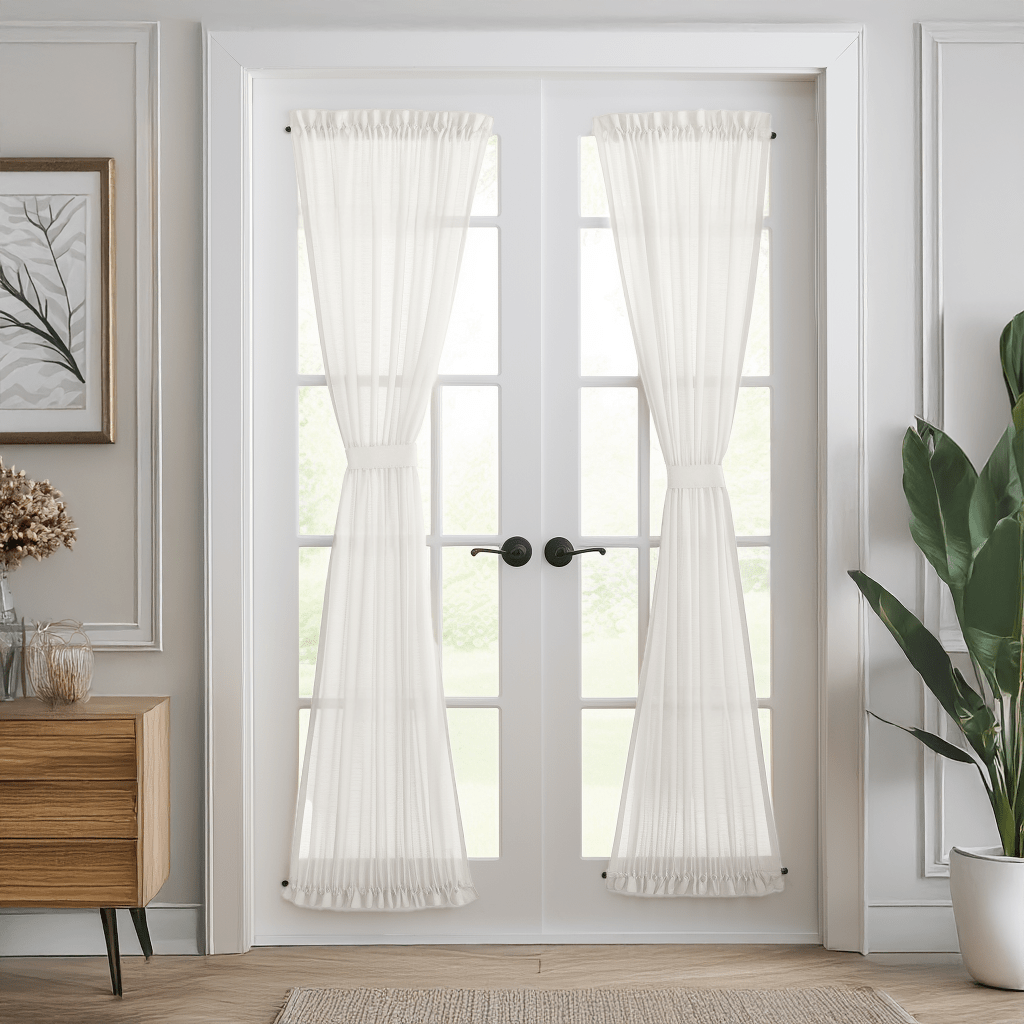 Off-White Linen French Door Curtain