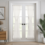 Off-White Linen French Door Curtain