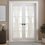 Off-White Linen French Door Curtain