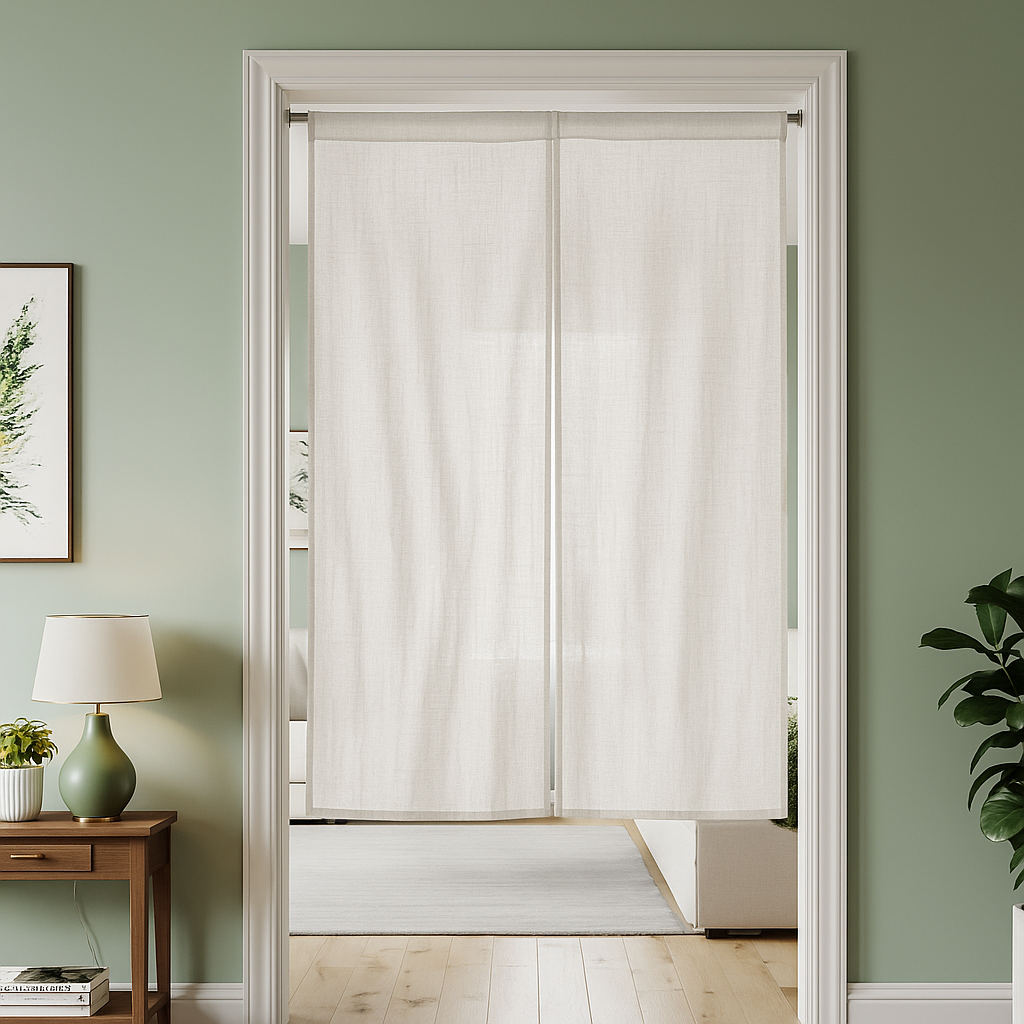 Off-White Linen Noren Curtain