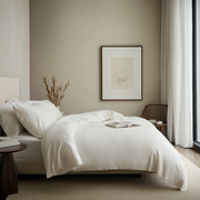 Off-White Linen Quilt Cover