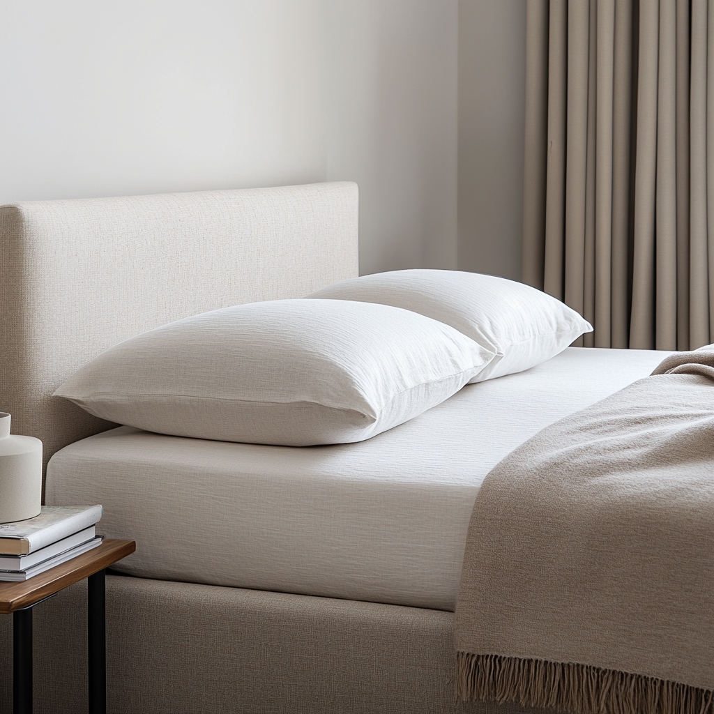 Off-White Washed Linen Extra Deep Fitted Sheet