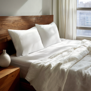 Off-White Washed Linen Extra Deep Fitted Sheet Set
