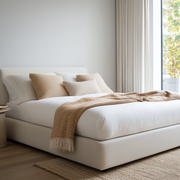 Off-White Ivory Washed Linen Heavyweight Extra Deep Fitted Sheet