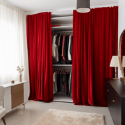 Red Velvet Closet Curtain