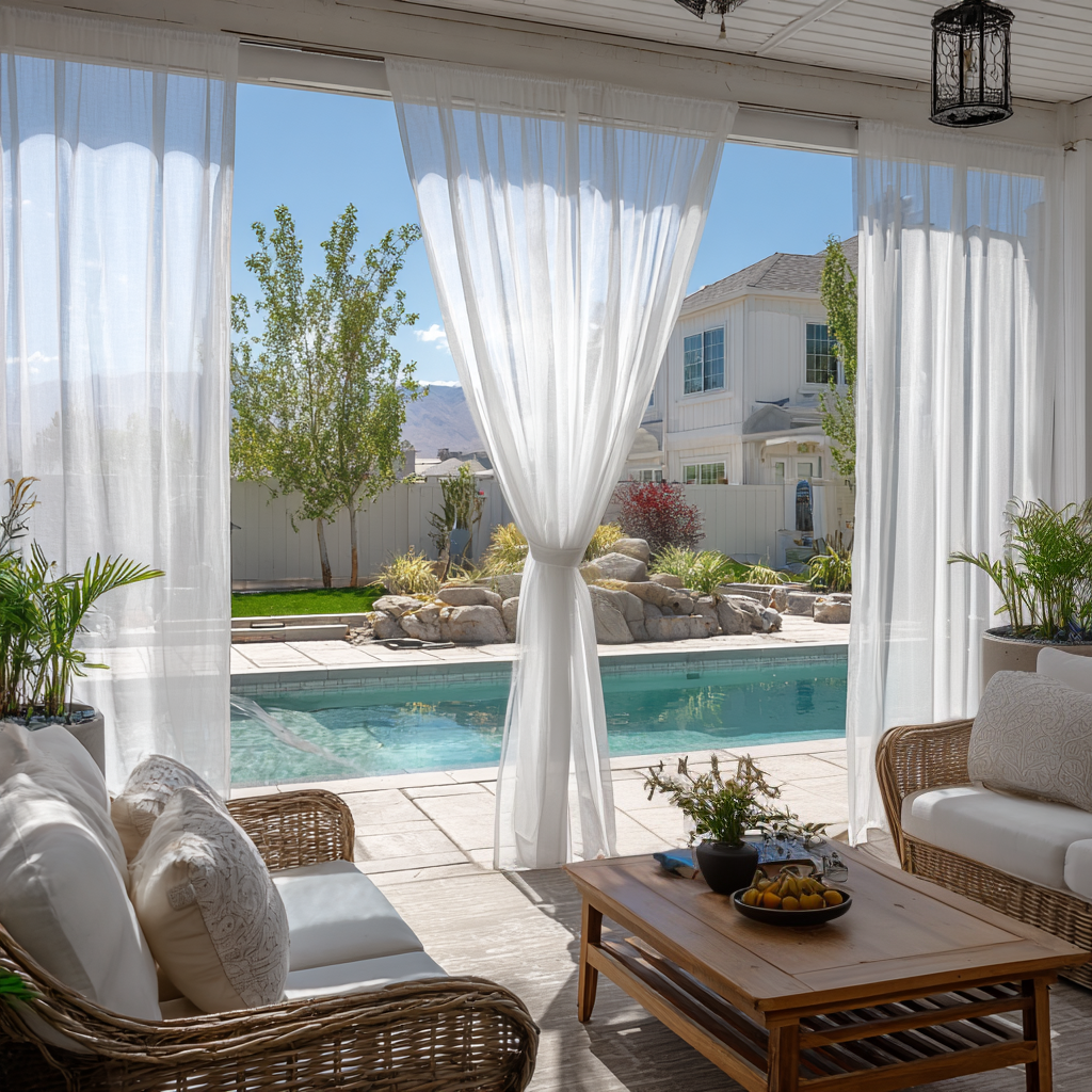 White Sheer Rod Pocket Curtain