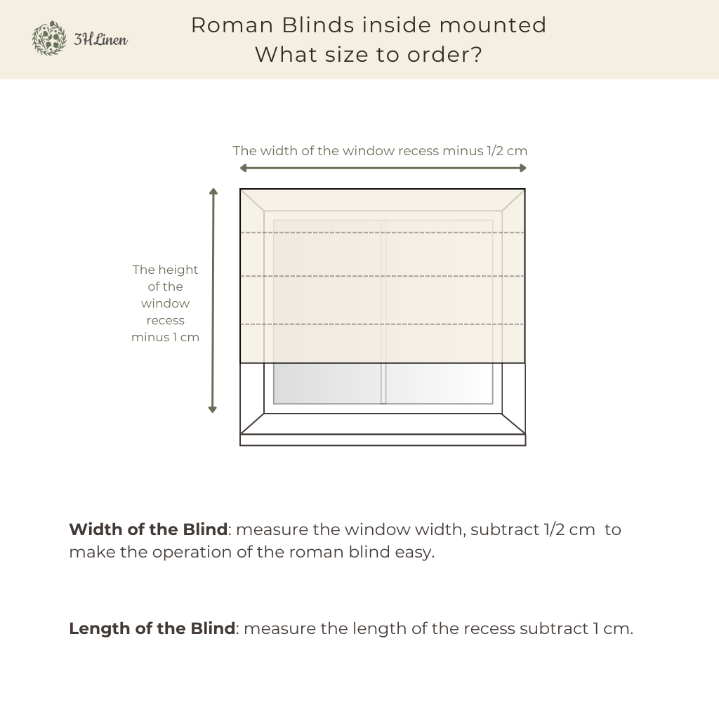 Roman Blinds Inside Mounted