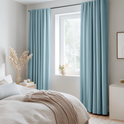 Sky Light Blue Bedroom Blackout Curtains