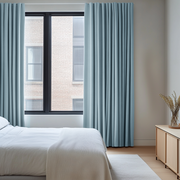 Sky Light Blue Bedroom Blackout Curtains