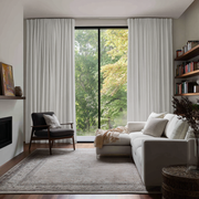 Off-White Heavy Weight Linen Soundproof Curtains with Multitape