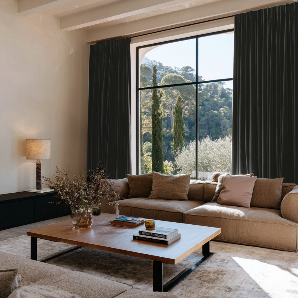 Steel Black Velvet Soundproof Curtains with Multitape