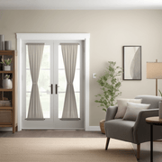 Stone Grey Linen French Door Curtain